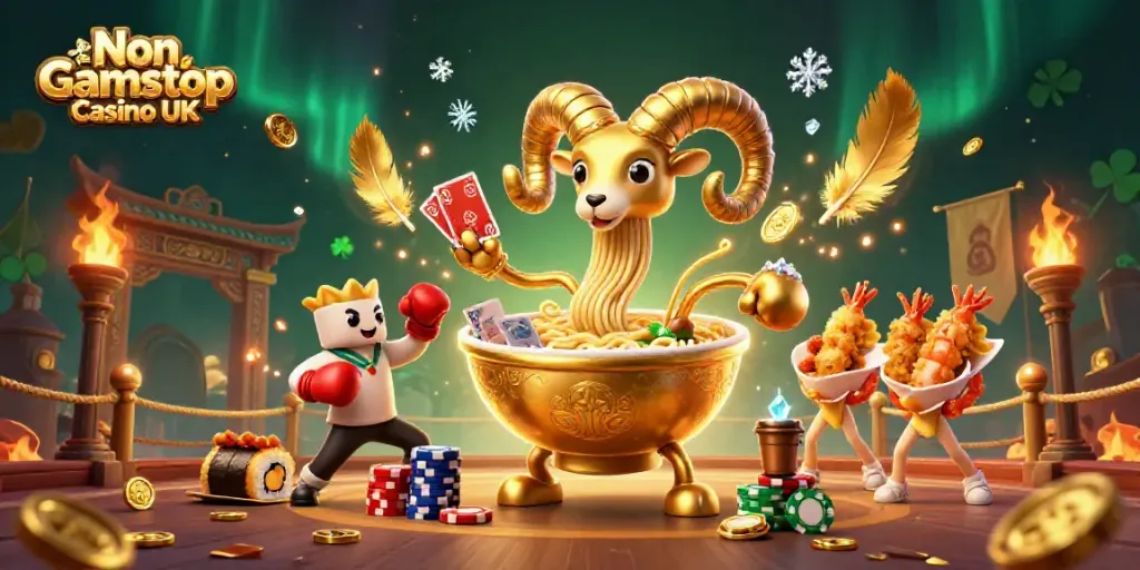 Experience the thrill of a Non Gamstop Casino UK with vibrant characters and engaging gaming elements.