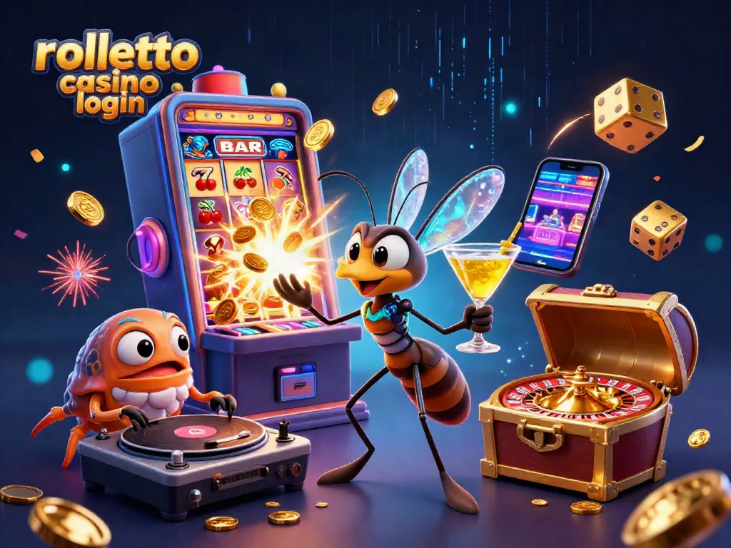 Experience rolletto casino login with vibrant 3D casino characters and dynamic gaming elements.