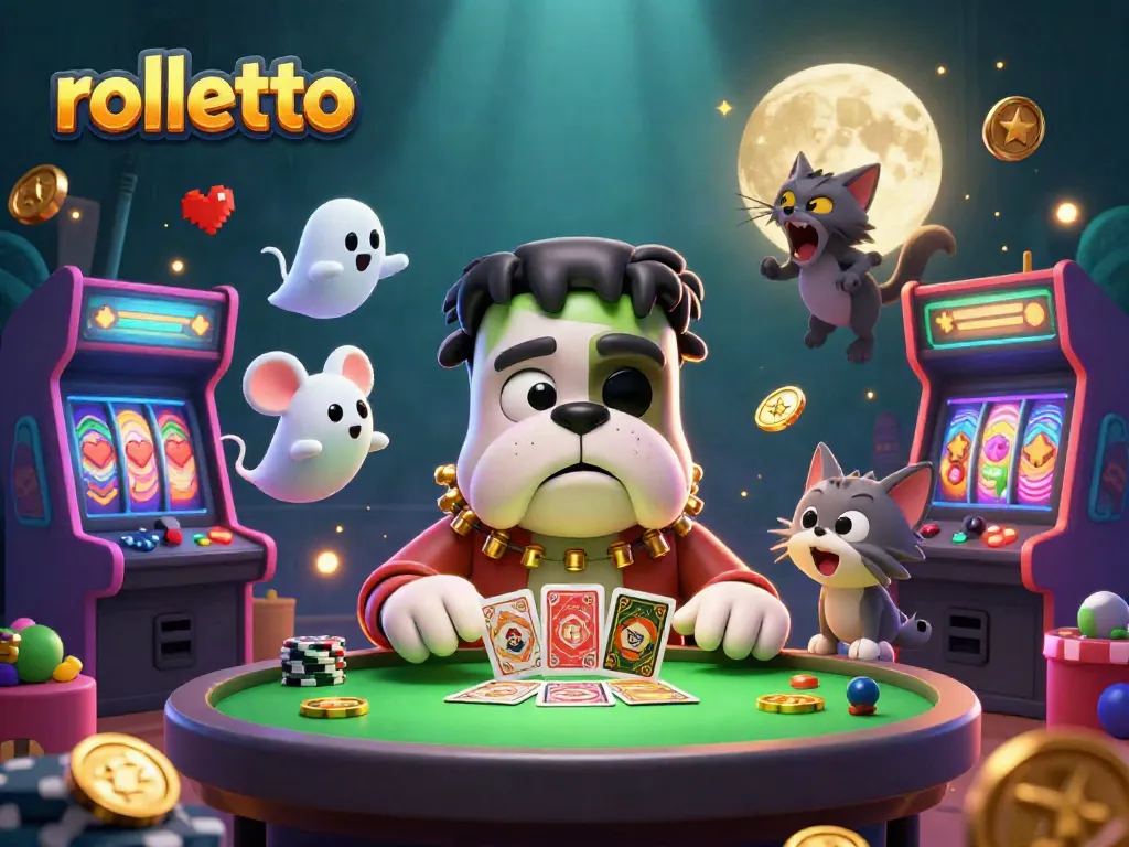 Experience the thrilling gameplay at rolletto with a vibrant casino illustration featuring a lively scene of gaming characters and rich details.