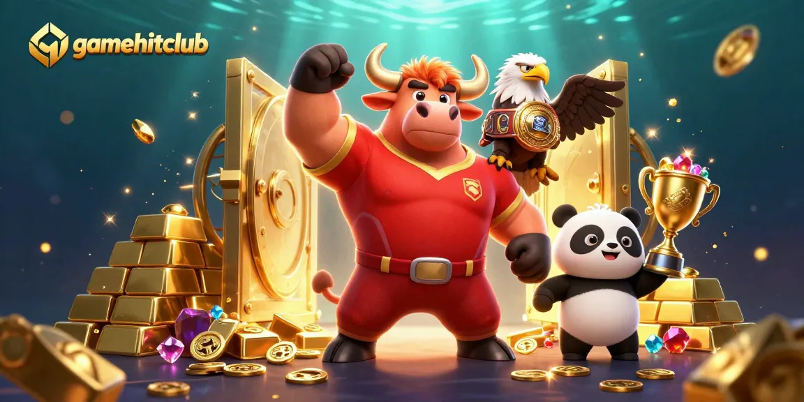 Experience thrilling wins at gamehitclub with vibrant 3D casino characters and treasures.
