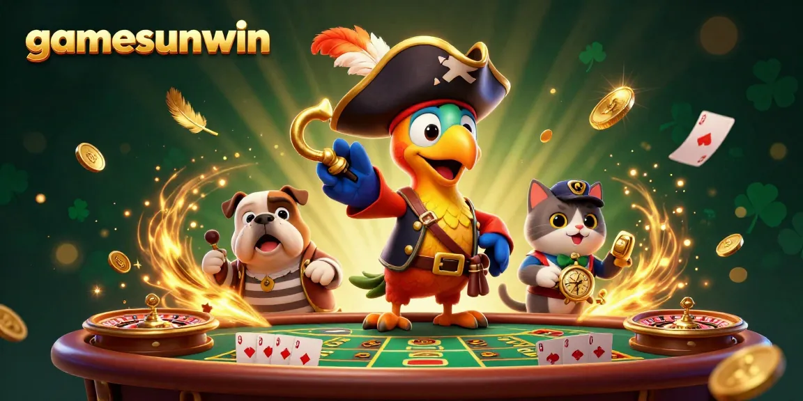 Betting big with gamesunwin: A vibrant depiction of pirate-themed casino excitement.